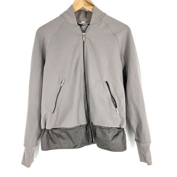 Lululemon Jacket Size XS Womens Dark Chrome Gray Swept Along Athletic Full Zip - Picture 1 of 10